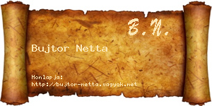 Bujtor Netta névjegykártya